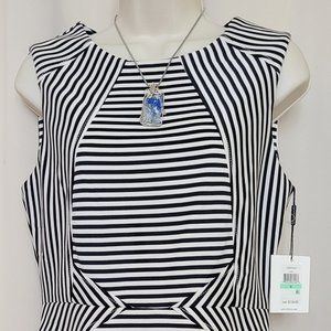 Calvin Klein Black and White Stripe Dress